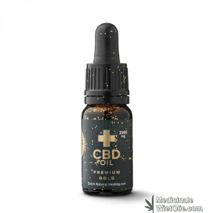 Extra sterke CBD olie 25% Premium Gold van Dutch Natural Healing