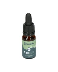 CBD olie 10% van HempLife flesje