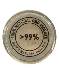 CBD isolaat kristallen 99,8% puur potje van Dutch Natural Healing