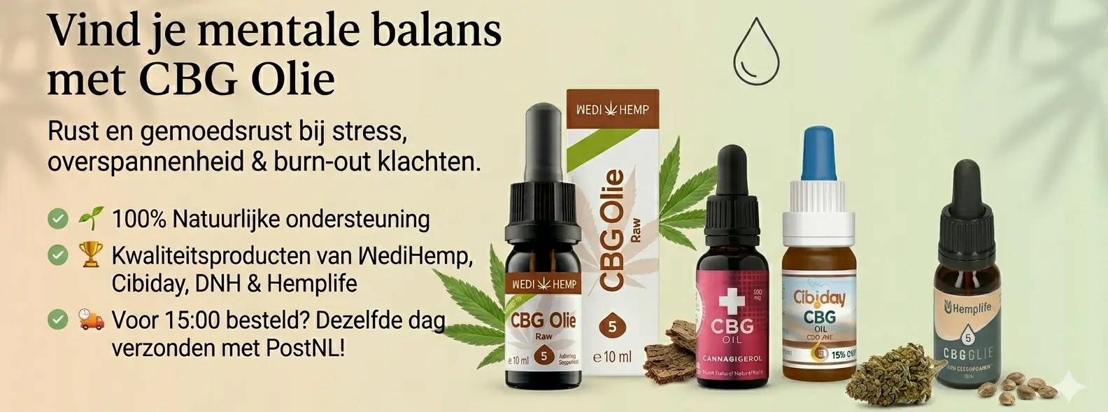 CBG olie kopen bij Medicinale Wietolie.com autoriteit in CBG producten