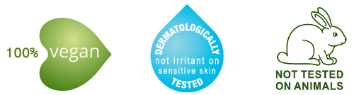 100% veganistisch - Dermatologisch getest - Dierproef vrij